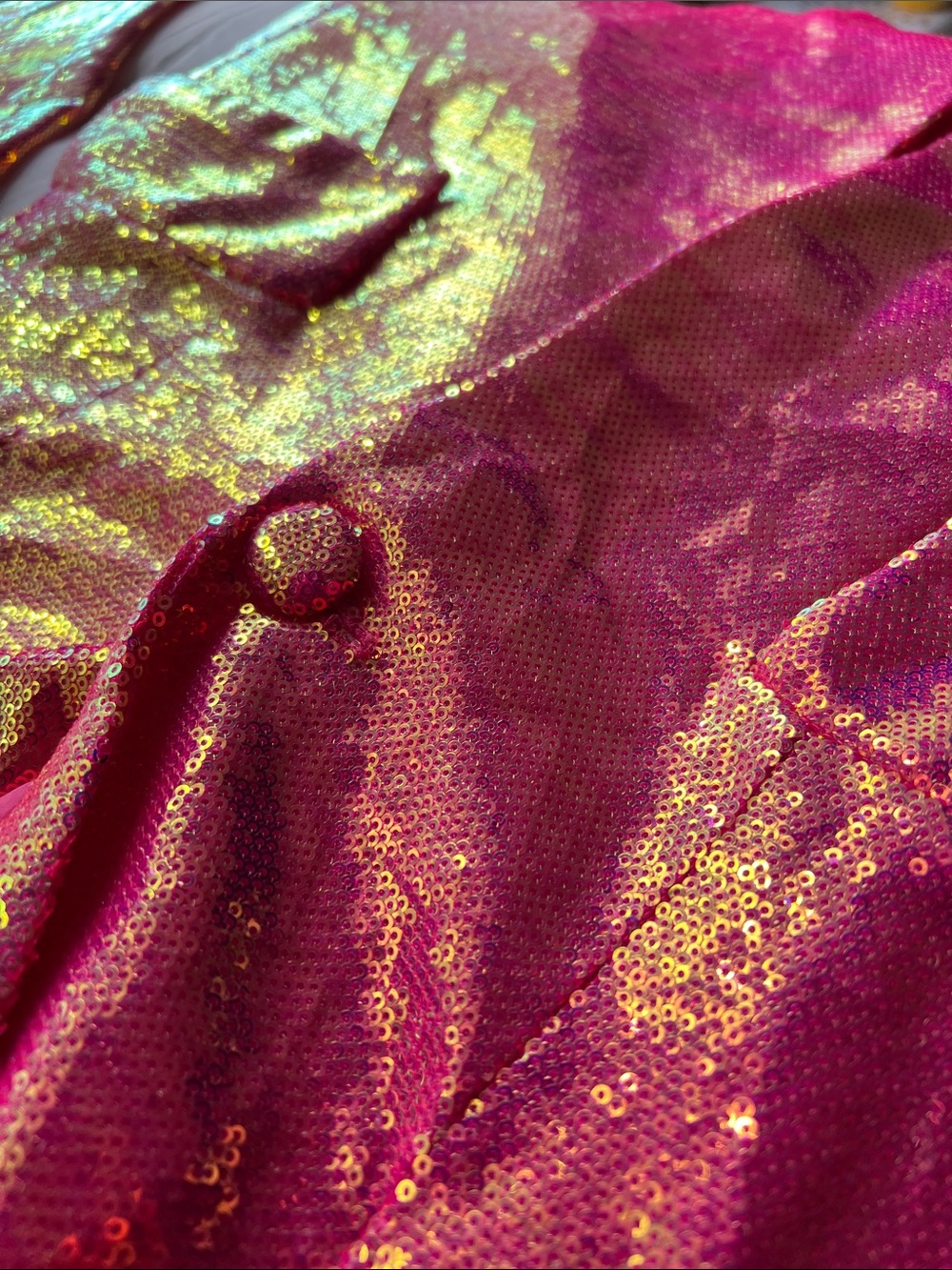 Fashion Nova Pink and Gold Sequin Blazer - Picture 5 of 15